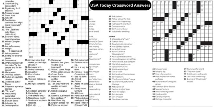 USA Today Crossword Answers